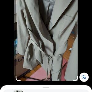 Hello Molly Light Gray Trench Coat